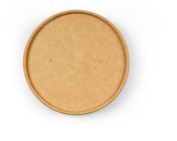 Deksel Bruin Kraft tbv. soepbeker (Pak 25 stuks)