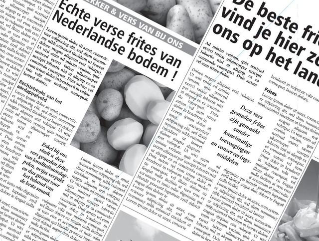 Puntzakken K17 Krant bedrukking ( 10 kg )