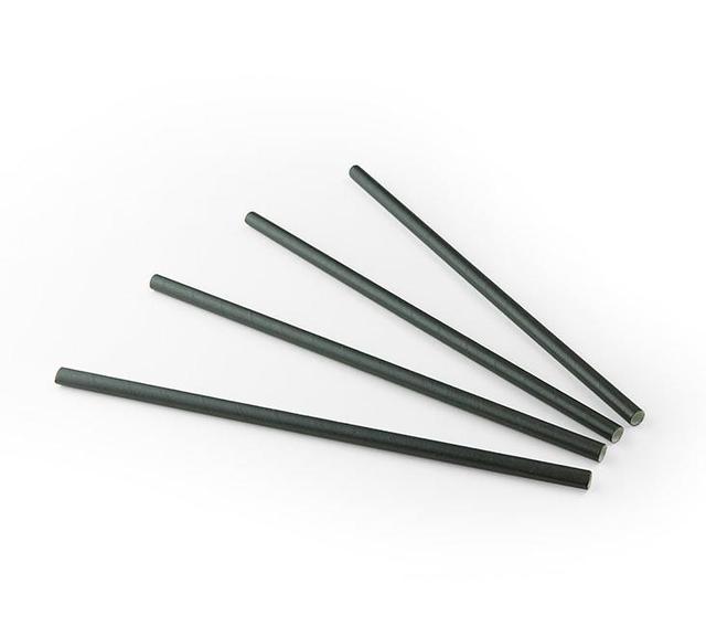 Drinkrietje Papier (FSC) Zwart ø8mm/ 24cm (Pak 100 stuks)