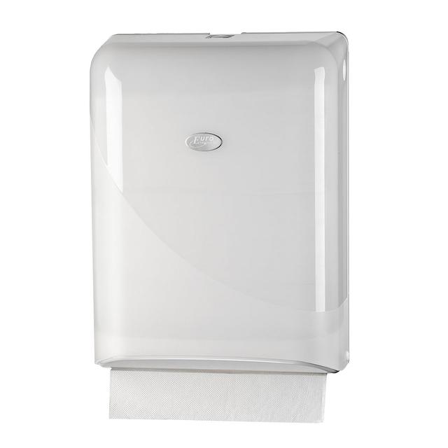 Handdoekdispenser Euro Z-vouw interfold pearl white