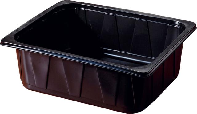 1/2 gastrobak PP 325x265x100mm zwart (Doos 92 stuks)