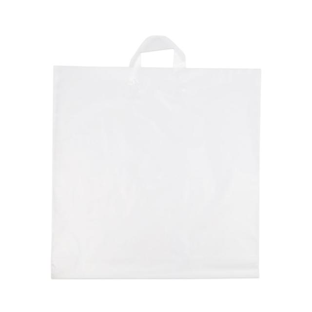 Plastic lustas wit 46x52+2x5cm 45my 250 stuks