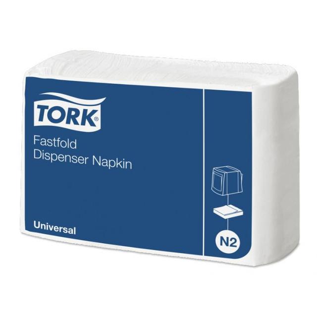Tork N2 Fastfold Dispenserservet Wit 1-laags 24x30cm (Pak à 300 servet)