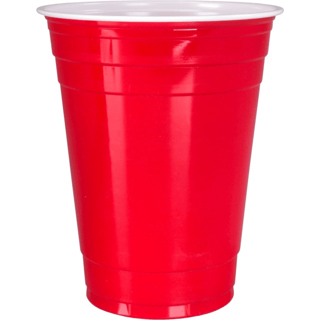 Red Cup plastic beker 400ml / 16oz (Pak 50 stuks )