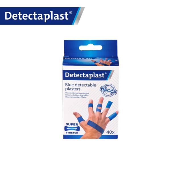 Detectaplast Textielpleister elastisch Blauw assorti (Pak 40 stuks)