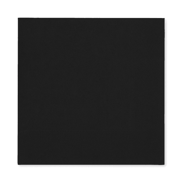 Servetten 20x20cm P2P 1/4 vouw Zwart (Doos 2700 stuks)
