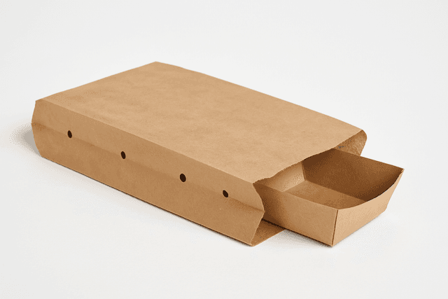 Snackzak nr25 ( 0.5 pond ) Bruin MET GAATJES (Doos 10kg)