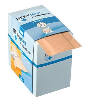 Pleisters in dispenserdoos, heka, plast, 5 meter, 6cm, 1 doosje