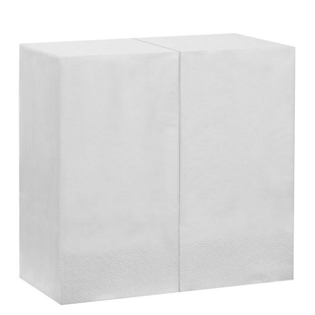 Servetten 2-laags 40x40cm 8-vouw (boekvouw) wit (Doos à 1000 stuks)